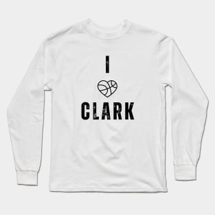 I love Clark Jersey Black Long Sleeve T-Shirt